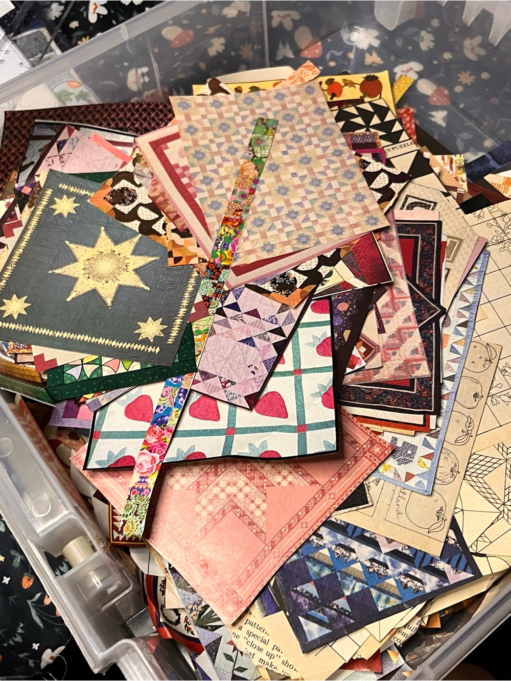 Assorted Quilting Pattern Paper Pack Larger Pieces